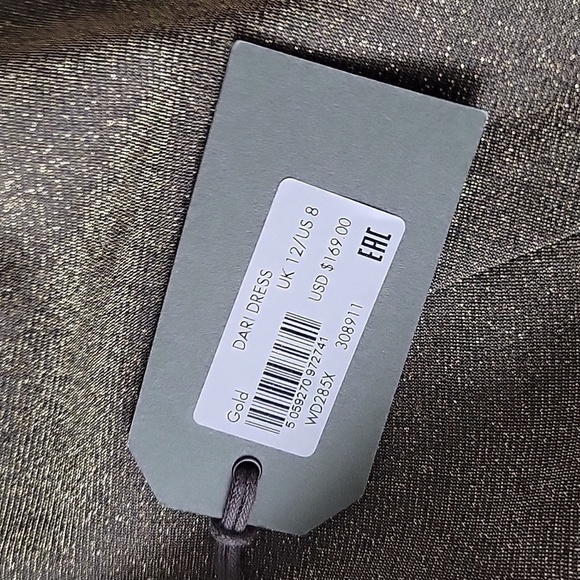 All Saints NWT Dari Sparkle One-Shoulder Minidress - Picture 11 of 12